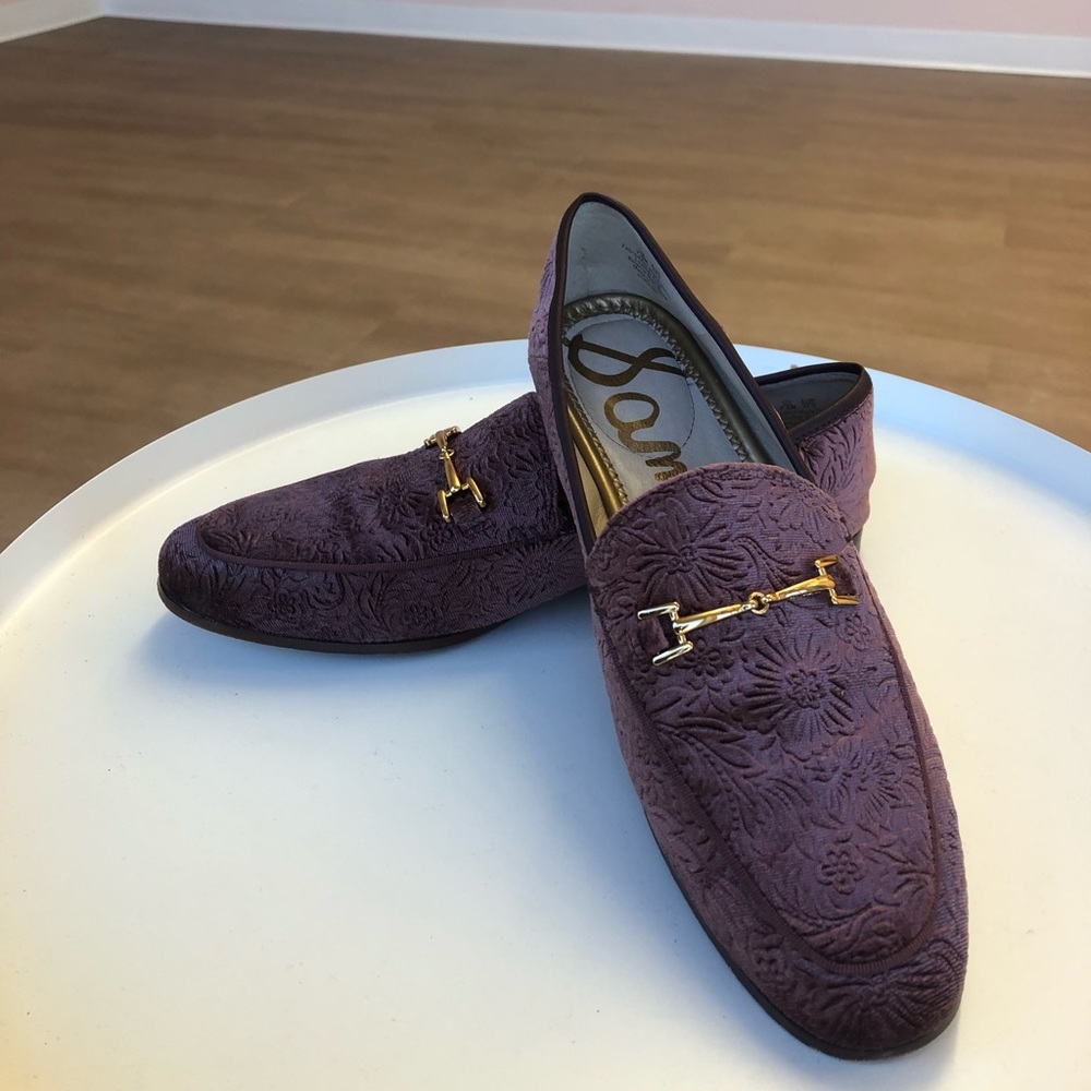 Sam Edelmam Burgundy Velvet Loafers